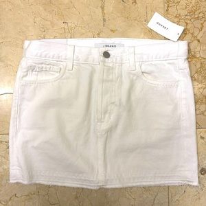 J brand white mini skirt NWT